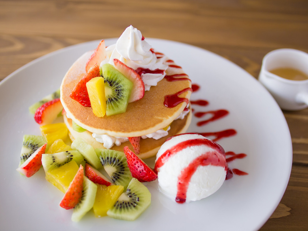 お米のジェラートやパンケーキなど、お米屋さんだからこそできるスイーツが豊富