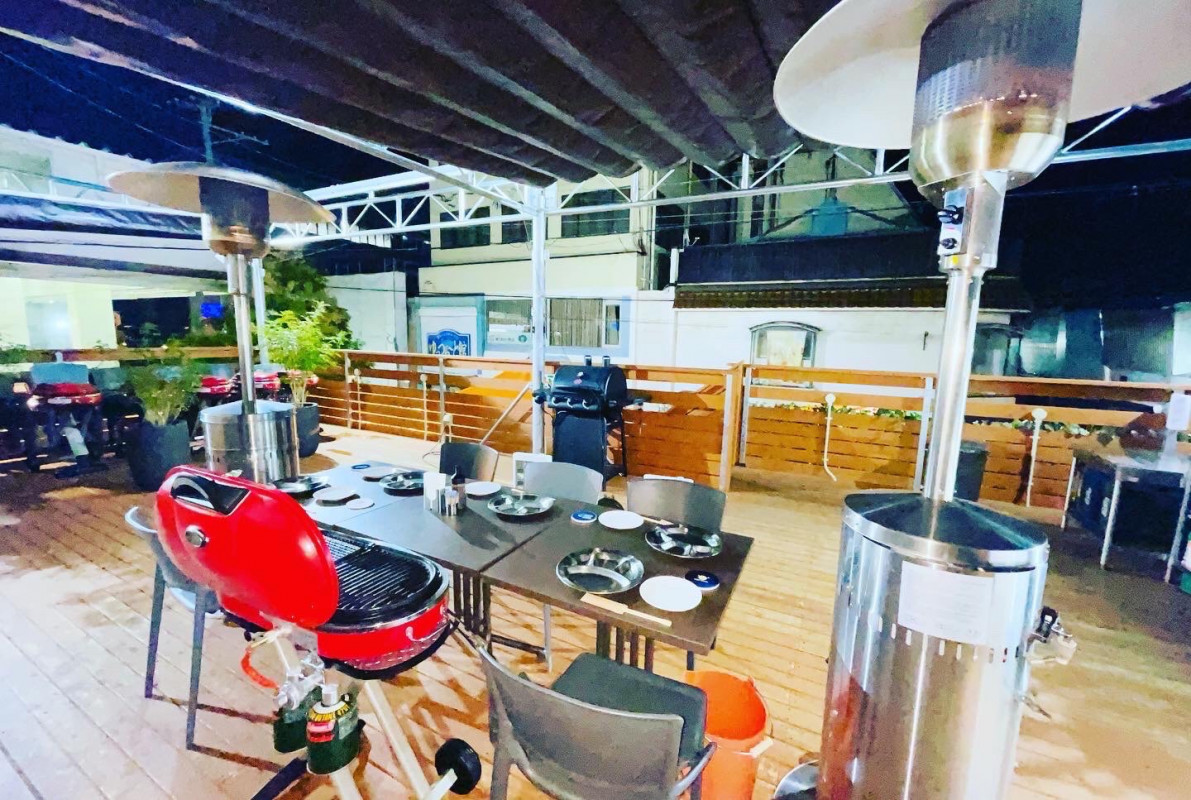 屋上テラスでＢＢＱ