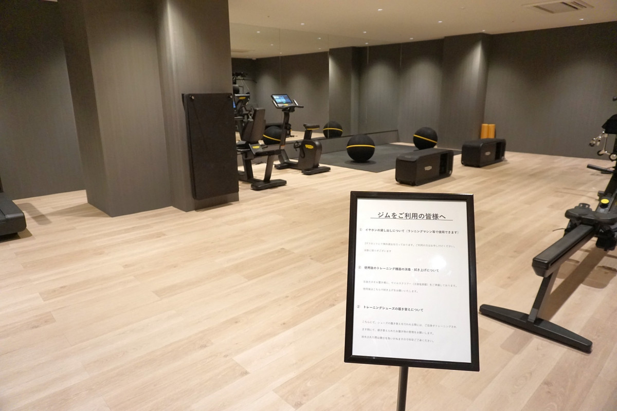 宿泊者専用のフィットネスルーム