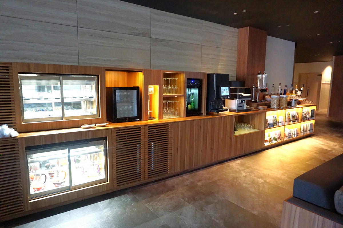 宿泊者のみ利用できる、プライベートラウンジ