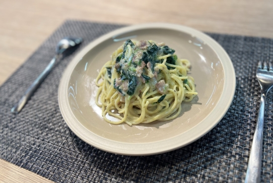 カフェメニュー。パスタは週替わりです。